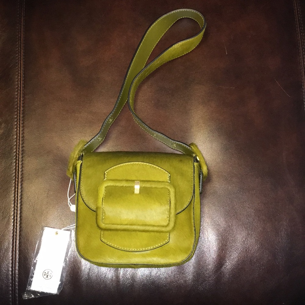 Beautiful Pea Green; Calf Hair; Tory Burch Handbag